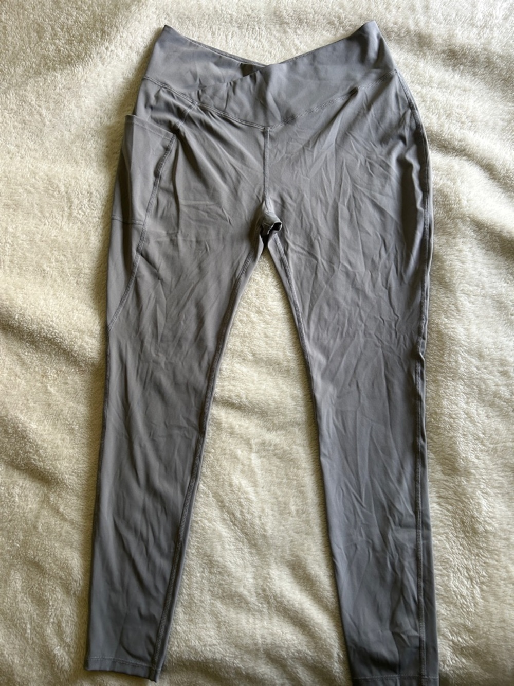 Gray High-Waist Active Leggings Miss Adola